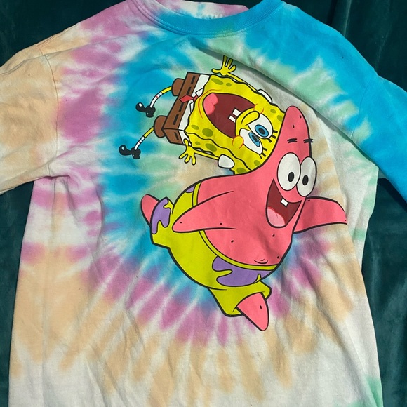 tie dye spongebob sweatshirt